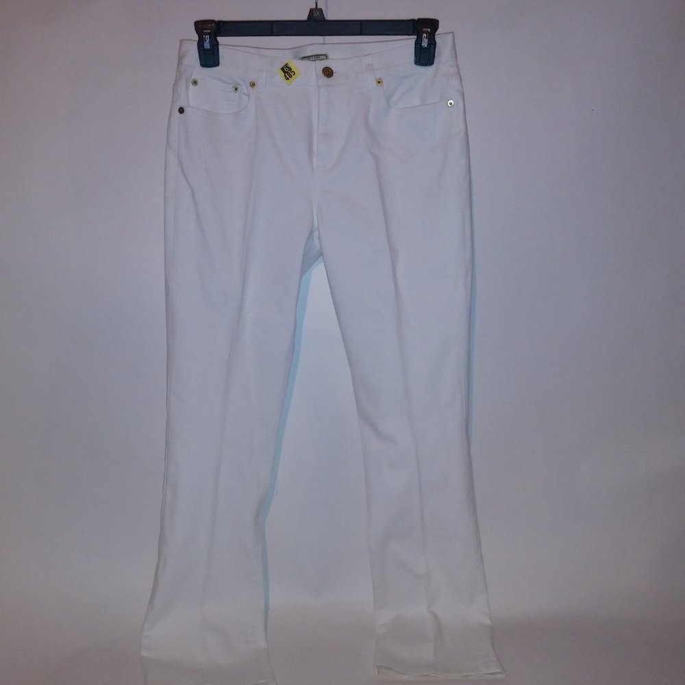American Living Jeans Womens Size 8 Revere Straight Leg Solid White Waist 32" Ri - Picture 3 of 11